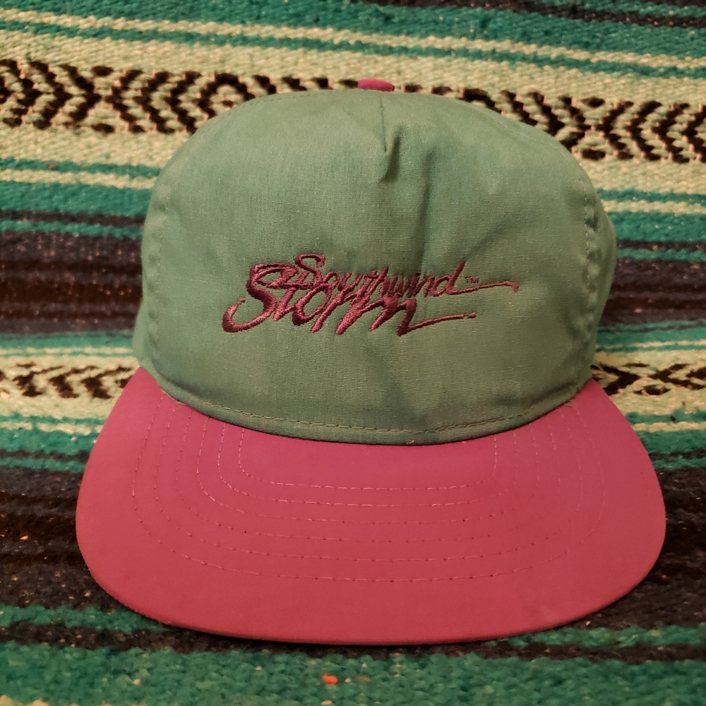 Vintage Southwind Storm teal and purple snap hat